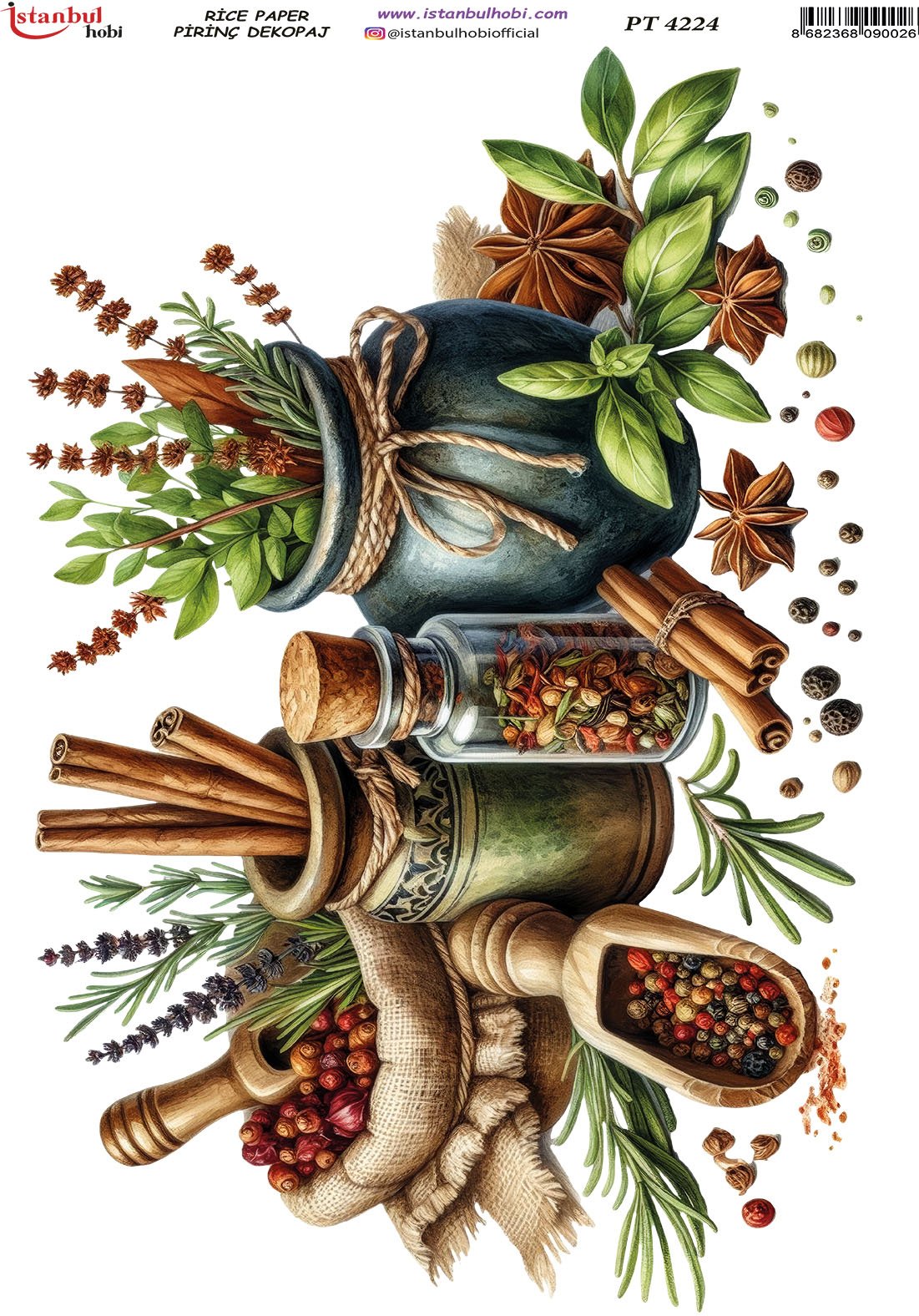 Pirinç Dekopaj Kağıdı 30x42cm PT-4224