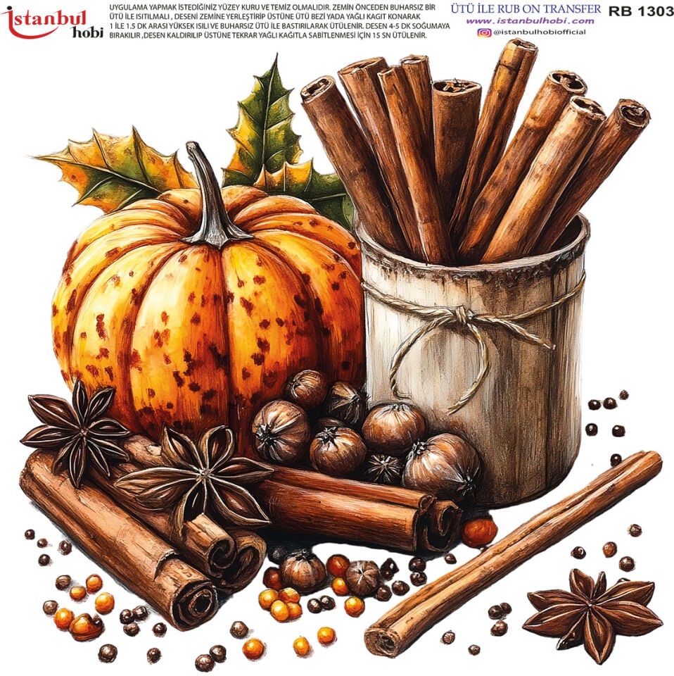 Ütü İle Rub On Transfer 30x30cm RB1303