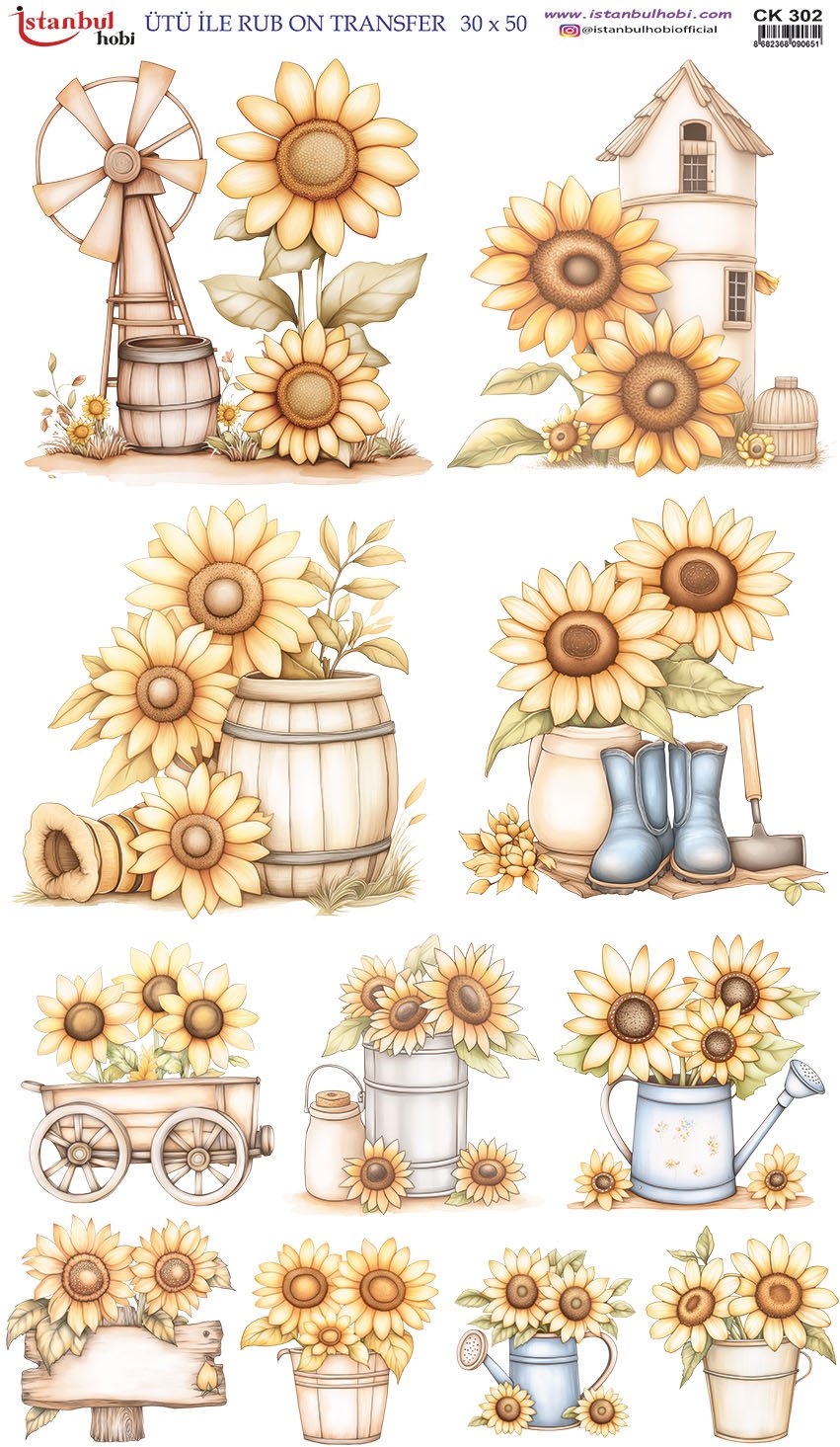 Ütü İle Rub On Transfer 30x50cm CK302