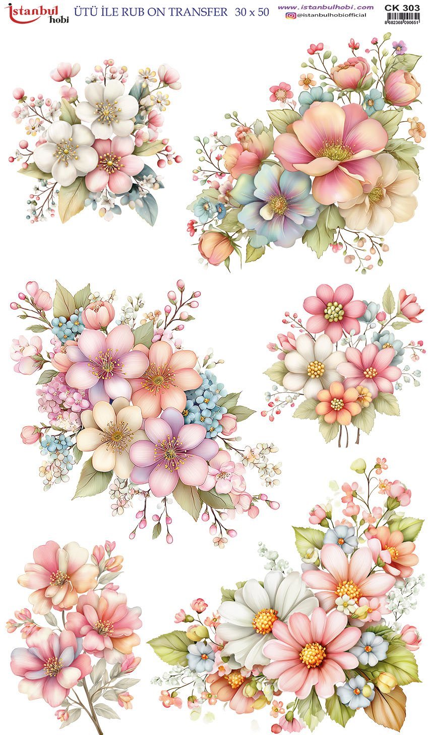 Ütü İle Rub On Transfer 30x50cm CK303