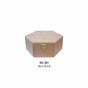Ahşap Küçük 6 Gen Kutu 18x16cm KU351