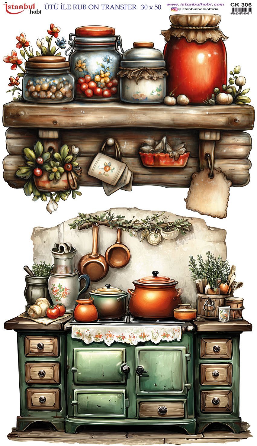 Ütü İle Rub On Transfer 30x50cm CK306