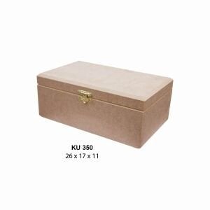 Ahşap Büyük Dikdörtgen Klipsli Kutu 26x17cm KU350