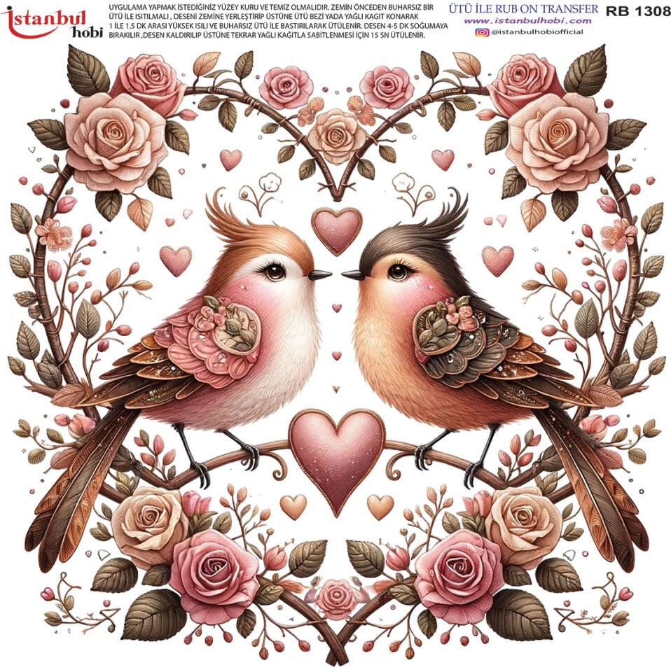 Ütü İle Rub On Transfer 30x30cm RB1308