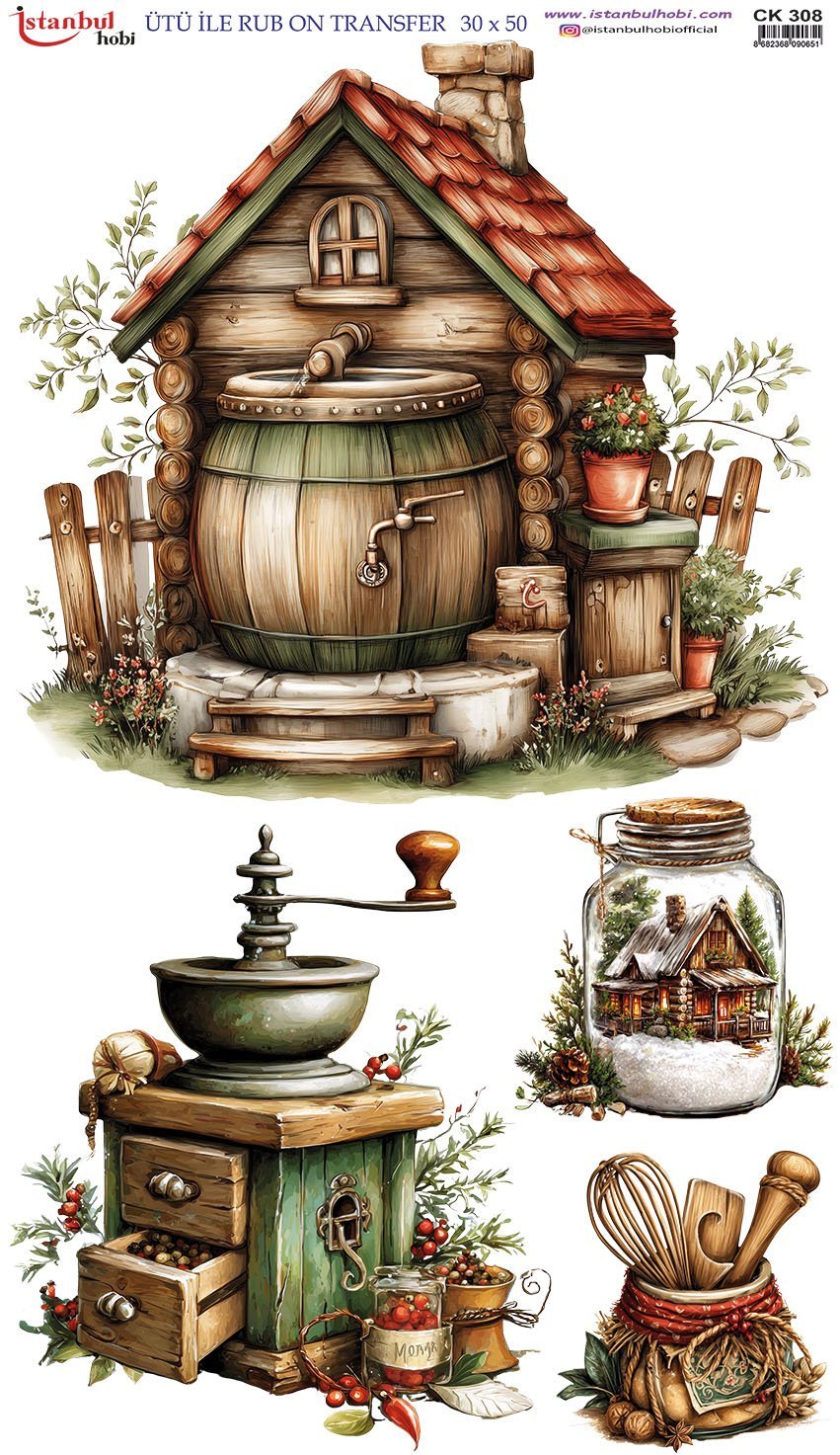 Ütü İle Rub On Transfer 30x50cm CK308