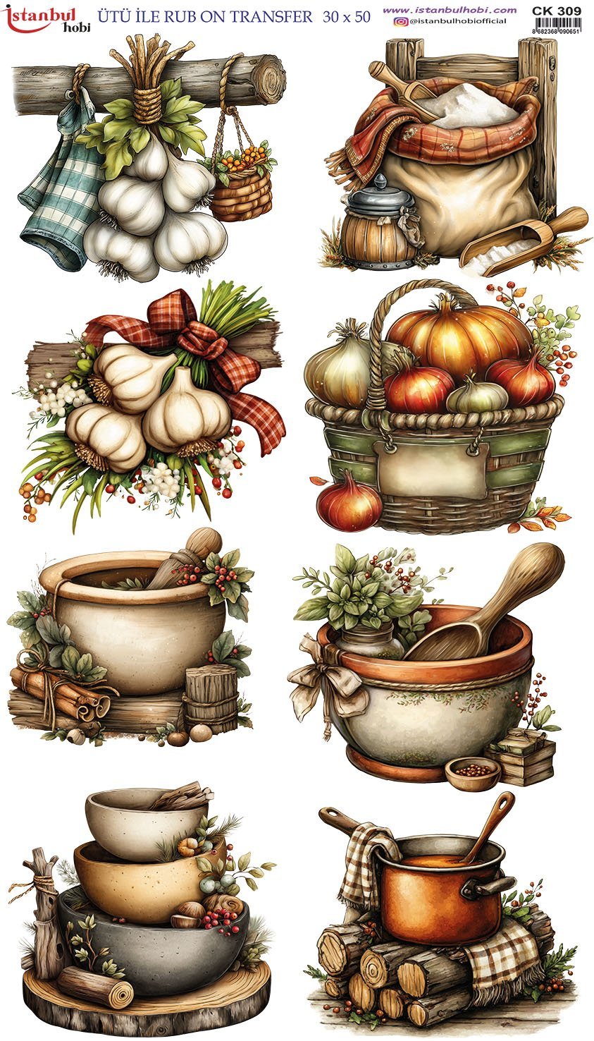 Ütü İle Rub On Transfer 30x50cm CK309