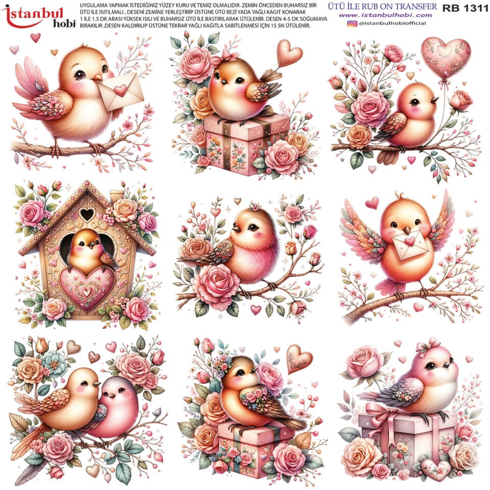 Ütü İle Rub On Transfer 30x30cm RB1311