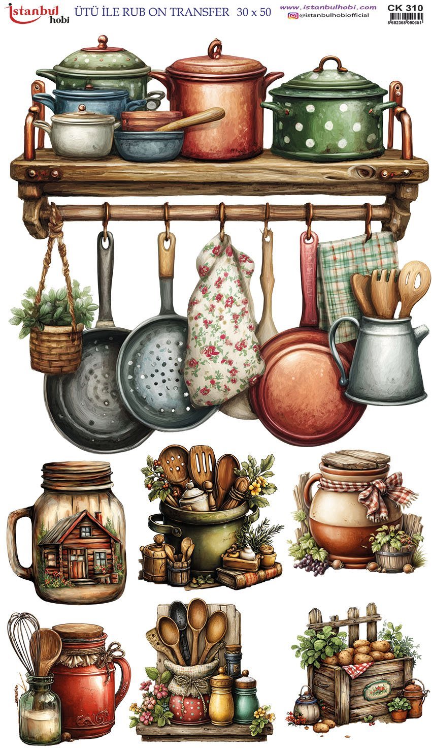 Ütü İle Rub On Transfer 30x50cm CK310