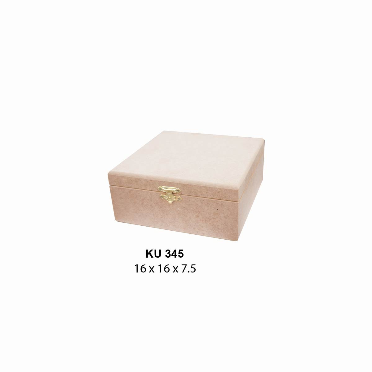 Ahşap Küçük Klipsli Kare Kutu 16x16cm KU345