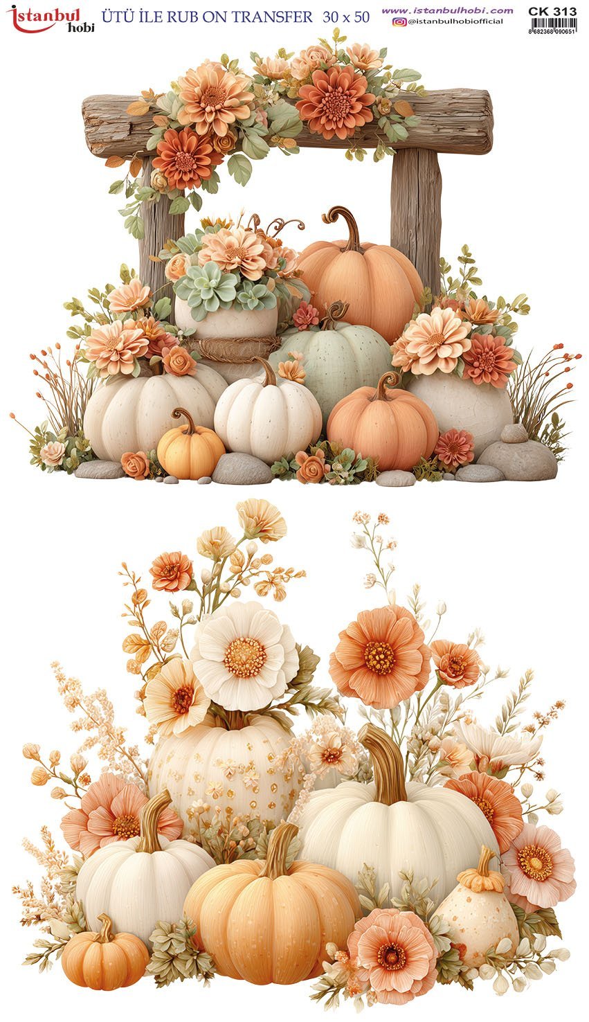 Ütü İle Rub On Transfer 30x50cm CK313