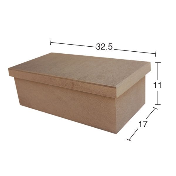 Ahşap Ortaboy Ayakkabı Kutusu 32,5x17cm KU343