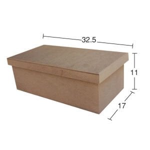 Ahşap Ortaboy Ayakkabı Kutusu 32,5x17cm KU343