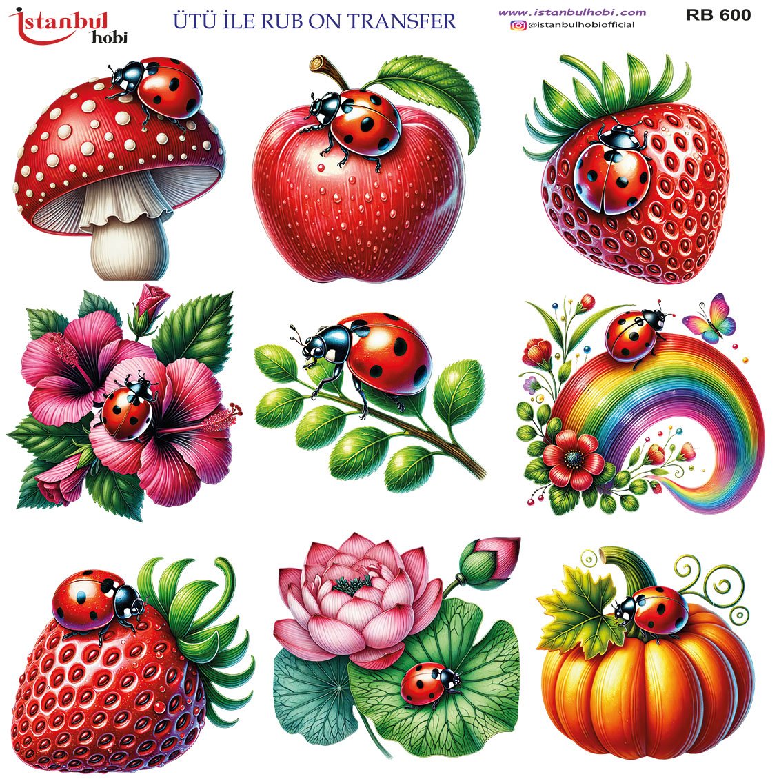 Ütü İle Rub On Transfer 30x30cm RB600