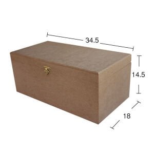 Ahşap Büyük Klipsli Kutu 34,5x18cm KU341