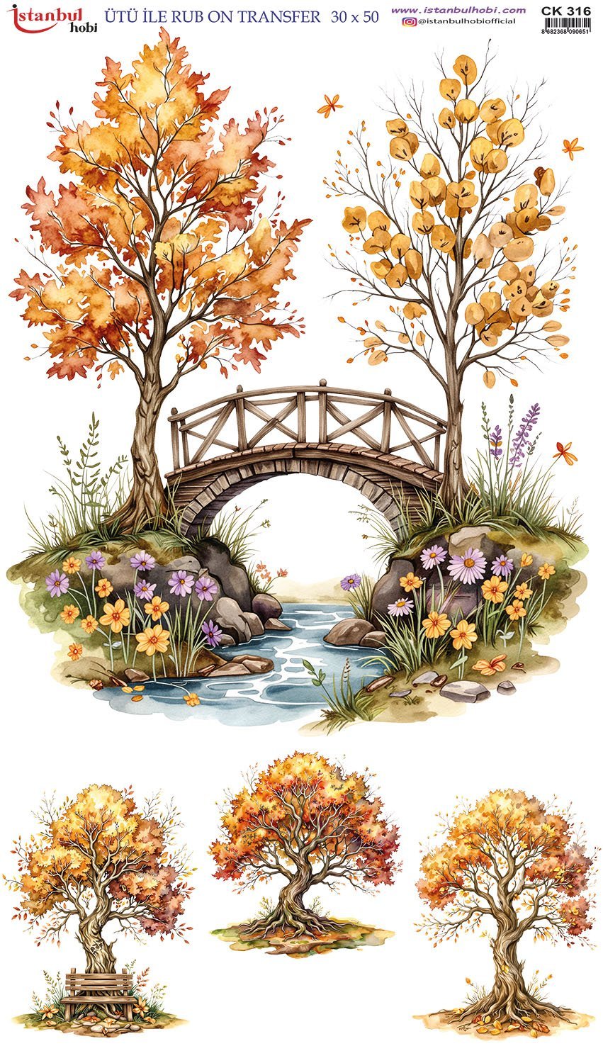 Ütü İle Rub On Transfer 30x50cm CK316