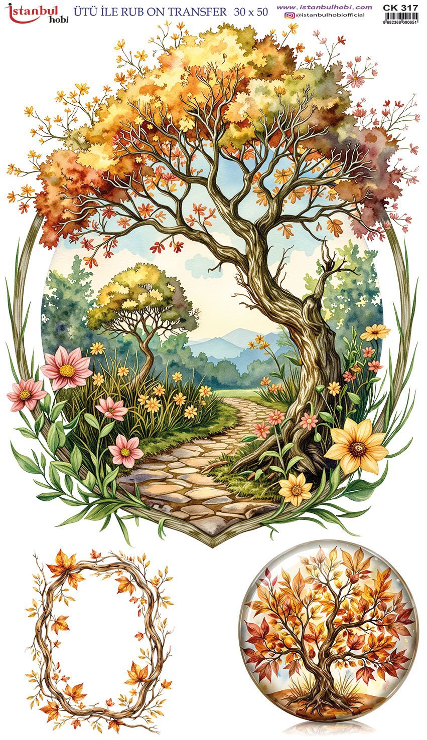 Ütü İle Rub On Transfer 30x50cm CK317