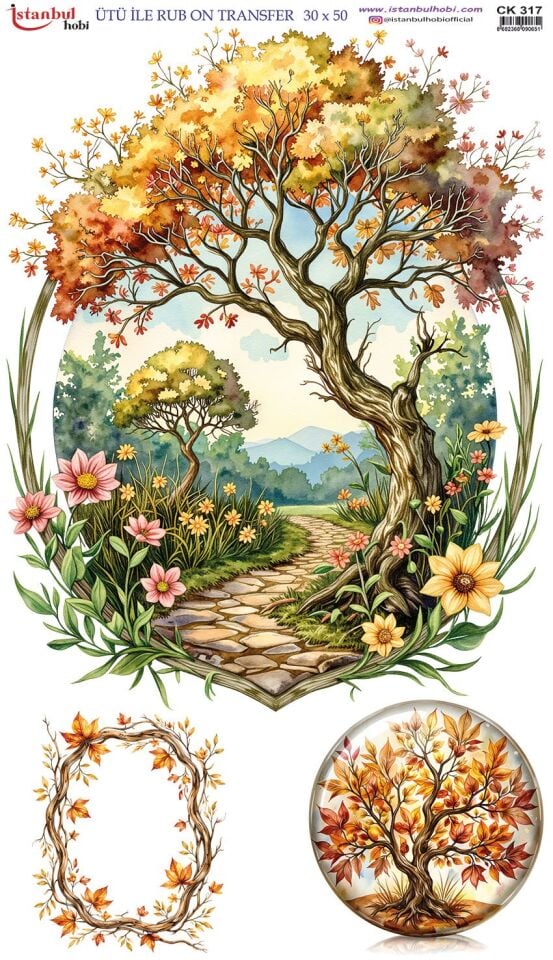 Ütü İle Rub On Transfer 30x50cm CK317