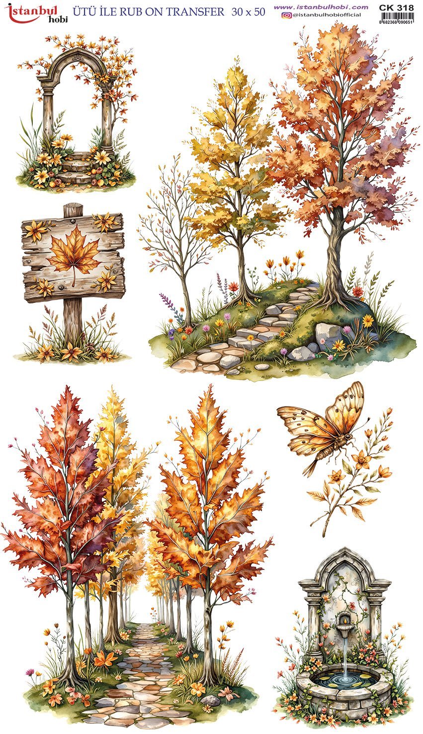 Ütü İle Rub On Transfer 30x50cm CK318