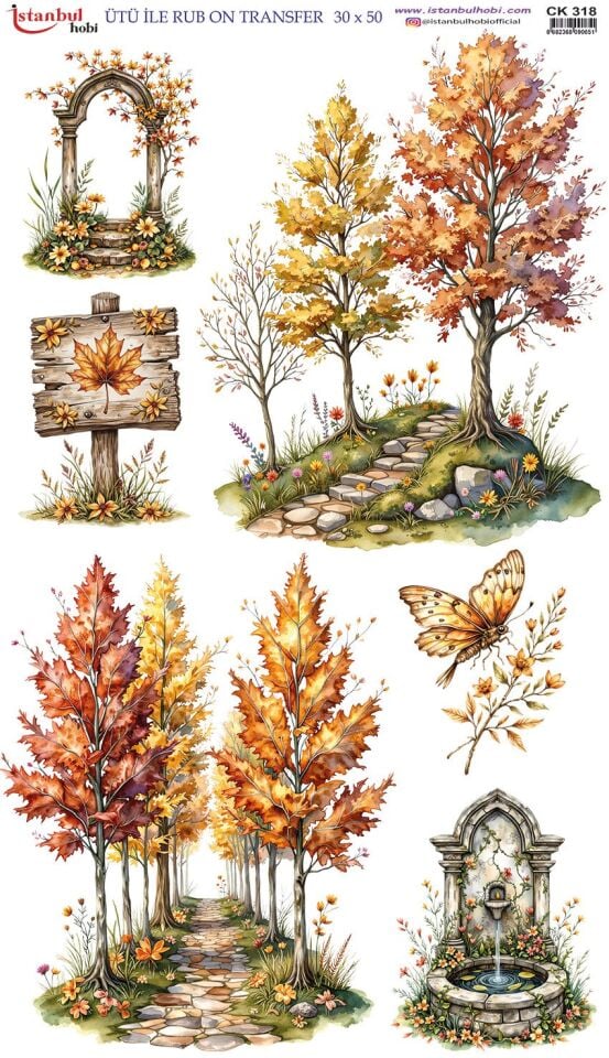 Ütü İle Rub On Transfer 30x50cm CK318