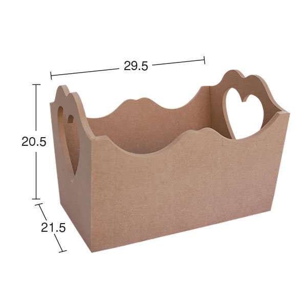 Ahşap Kalpli Havluluk 29,5x21,5cm KU337