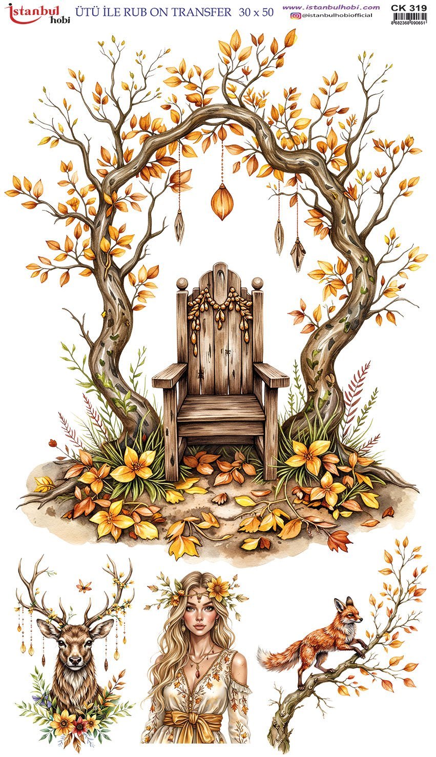 Ütü İle Rub On Transfer 30x50cm CK319