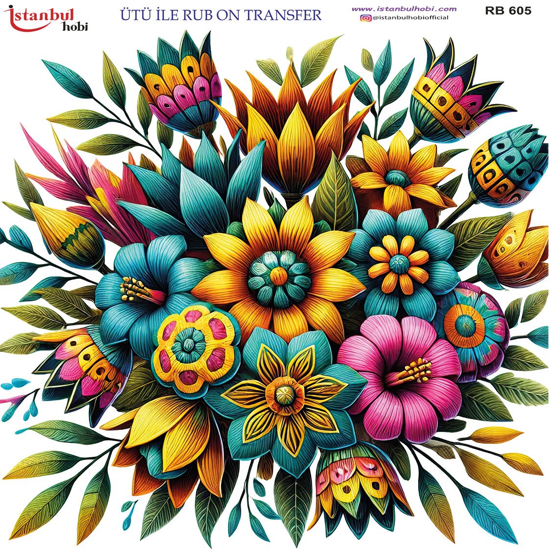 Ütü İle Rub On Transfer 30x30cm RB605