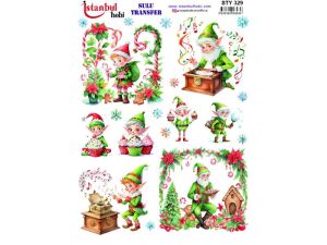 Yılbaşı Sulu Transfer Kağıdı 25x35cm STY-329