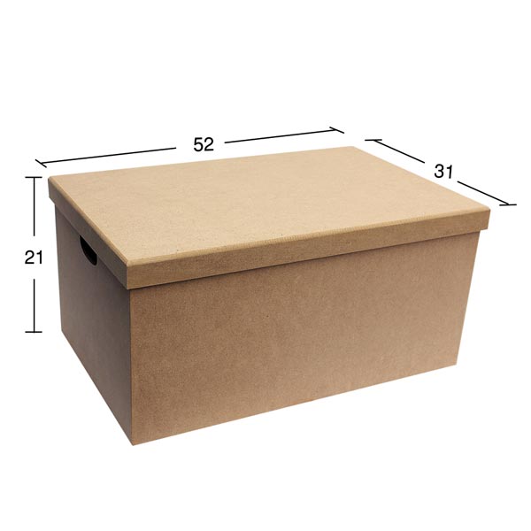 Ahşap Küçük Dikdörtgen Oyuncak Kutusu 52x31cm KU332
