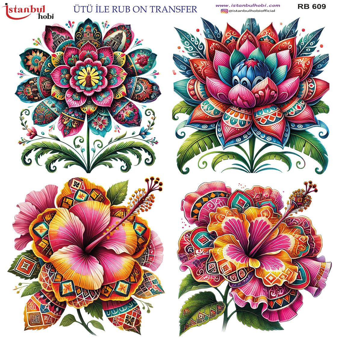 Ütü İle Rub On Transfer 30x30cm RB609