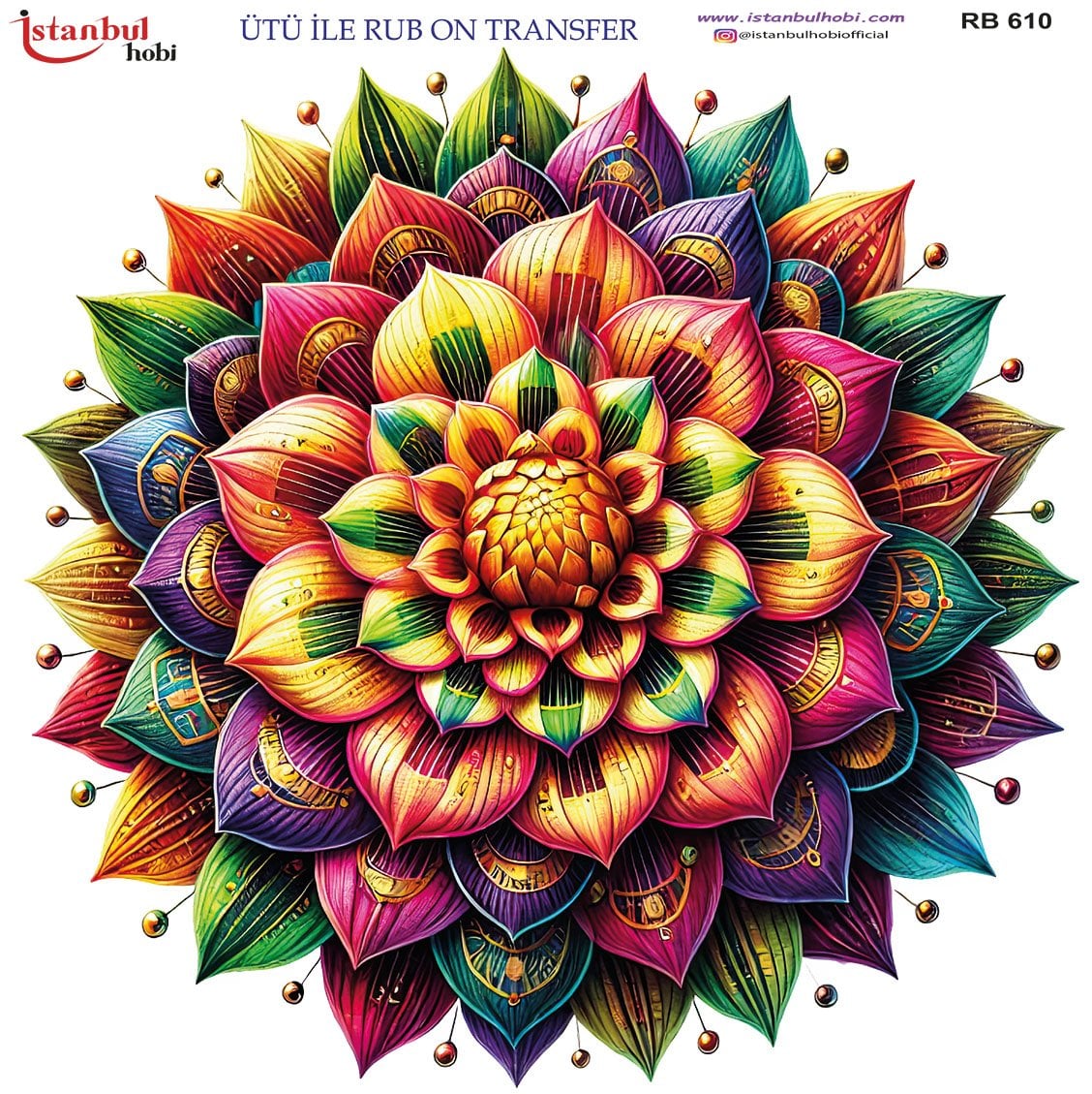 Ütü İle Rub On Transfer 30x30cm RB610