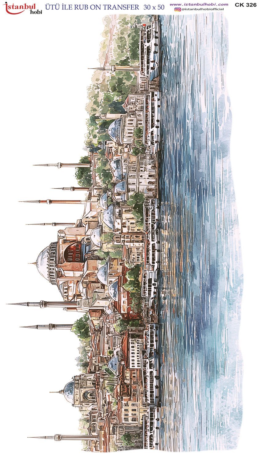 Ütü İle Rub On Transfer 30x50cm CK326