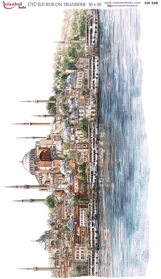 Ütü İle Rub On Transfer 30x50cm CK326
