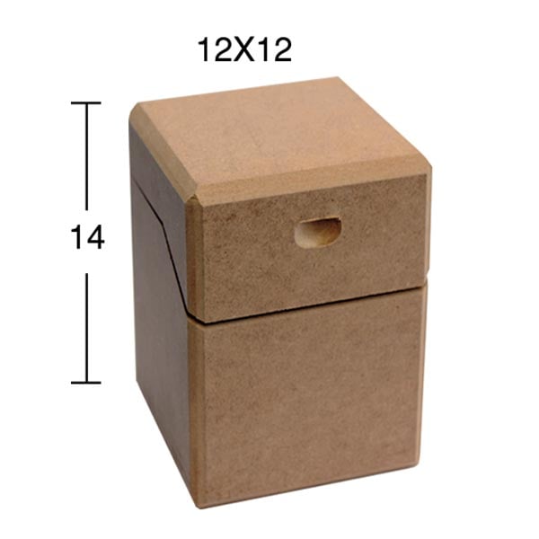 Ahşap Küçük Z Kesim Saklama Kabı 12x12cm KU327