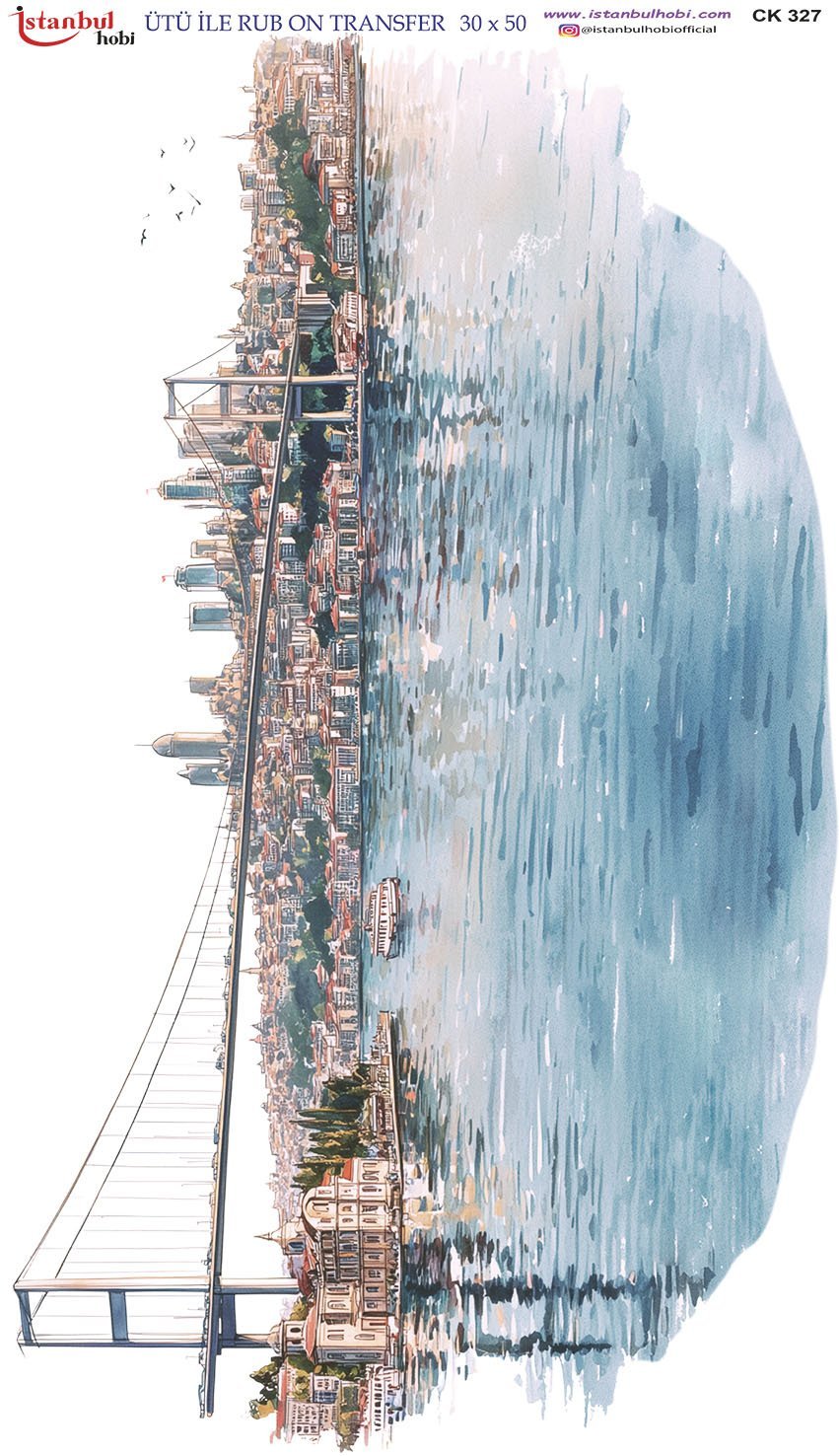 Ütü İle Rub On Transfer 30x50cm CK327