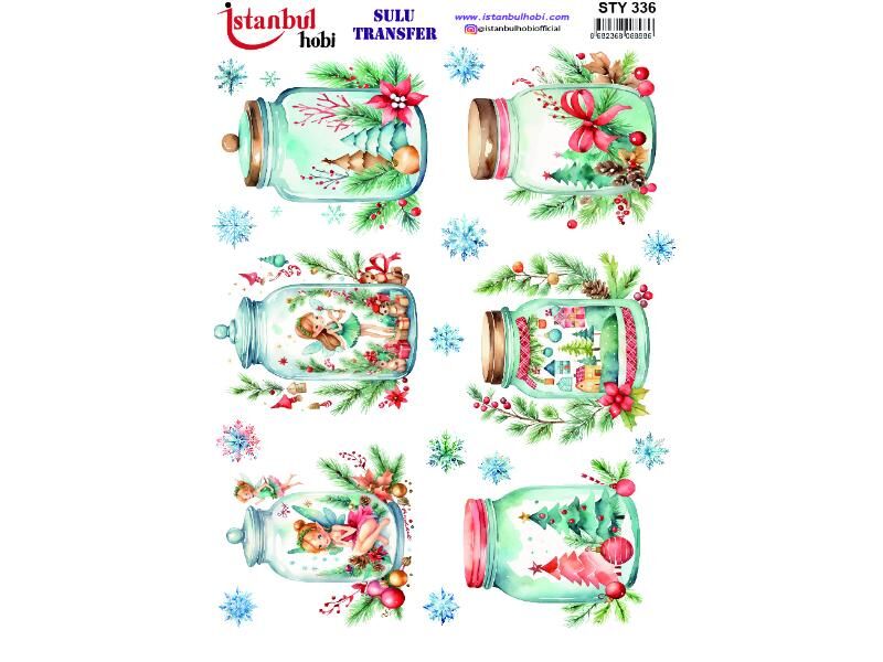 Yılbaşı Sulu Transfer Kağıdı 25x35cm STY-336