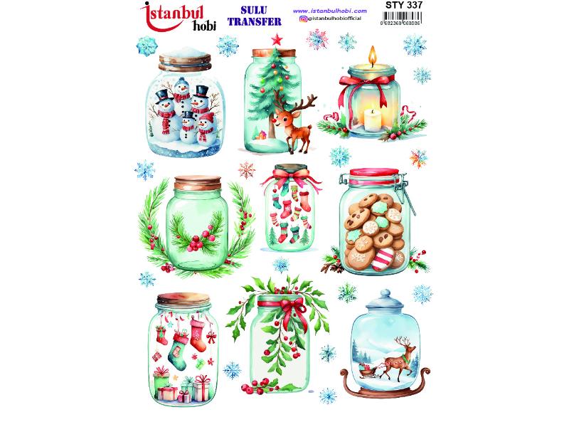 Yılbaşı Sulu Transfer Kağıdı 25x35cm STY-337