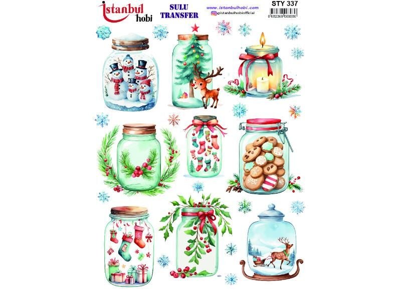 Yılbaşı Sulu Transfer Kağıdı 25x35cm STY-337