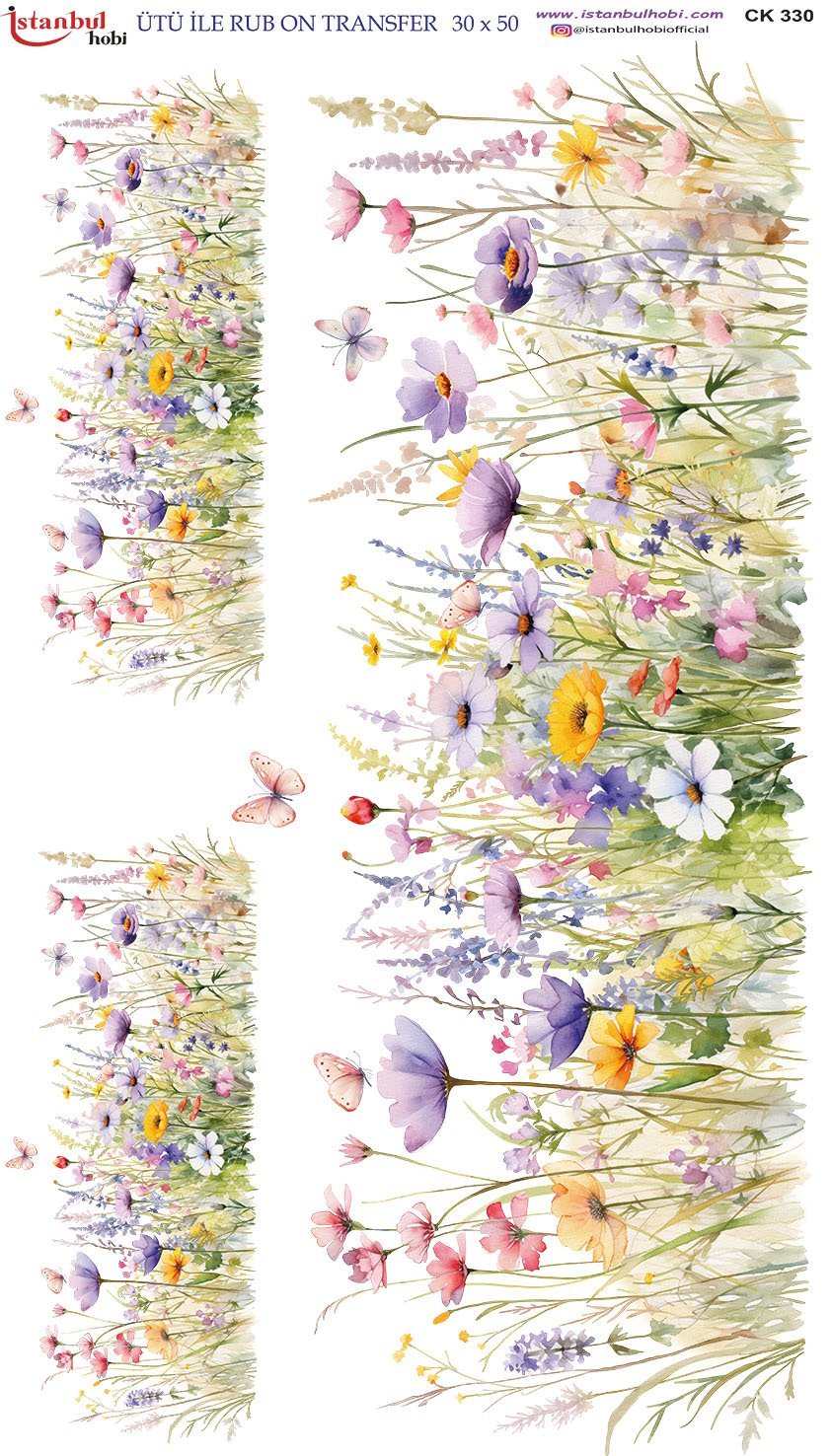 Ütü İle Rub On Transfer 30x50cm CK330