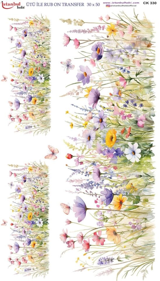 Ütü İle Rub On Transfer 30x50cm CK330