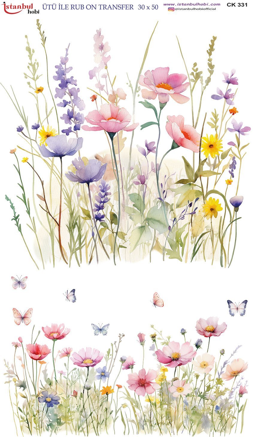 Ütü İle Rub On Transfer 30x50cm CK331