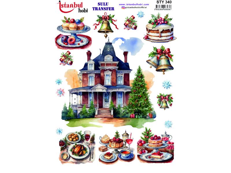 Yılbaşı Sulu Transfer Kağıdı 25x35cm STY-340