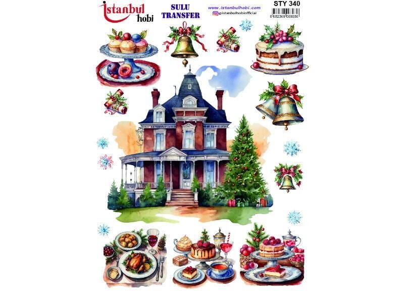 Yılbaşı Sulu Transfer Kağıdı 25x35cm STY-340
