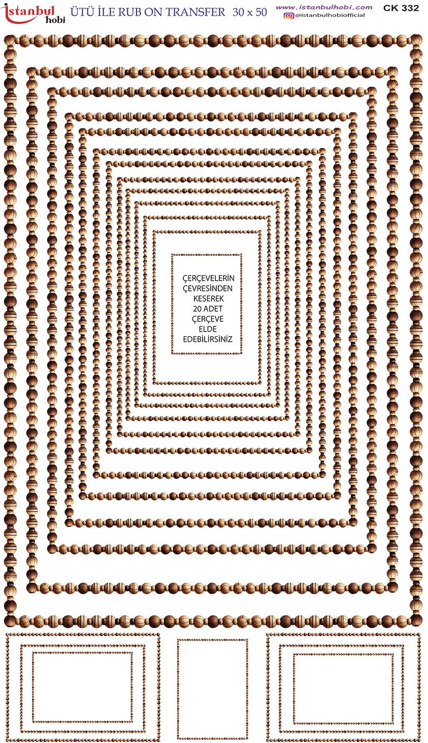 Ütü İle Rub On Transfer 30x50cm CK332