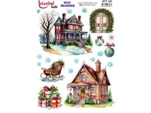 Yılbaşı Sulu Transfer Kağıdı 25x35cm STY-341