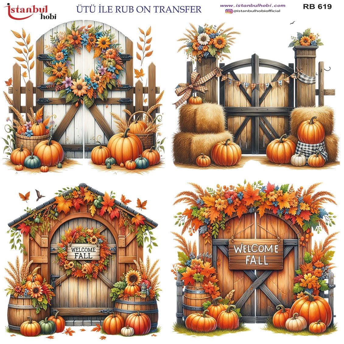 Ütü İle Rub On Transfer 30x30cm RB619