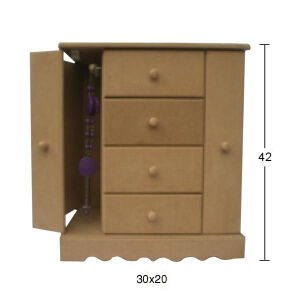 Ahşap Takı Kutusu 42x30cm KU316