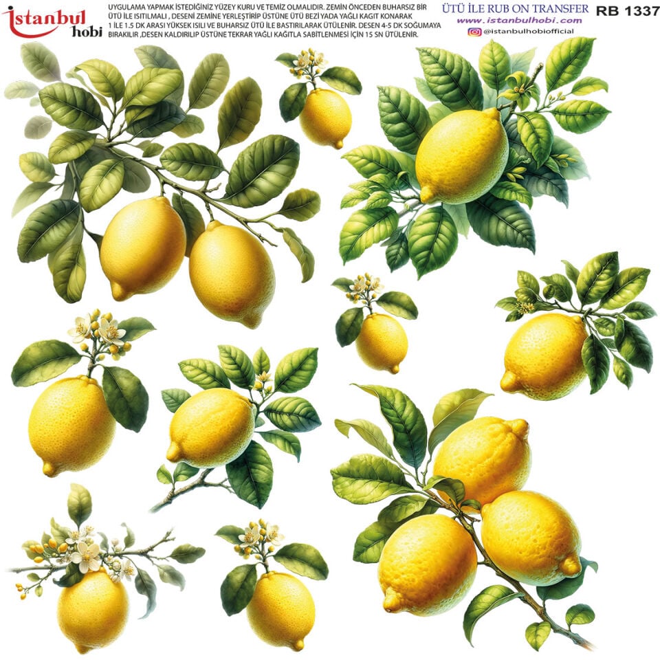 Ütü İle Rub On Transfer 30x30cm RB1337