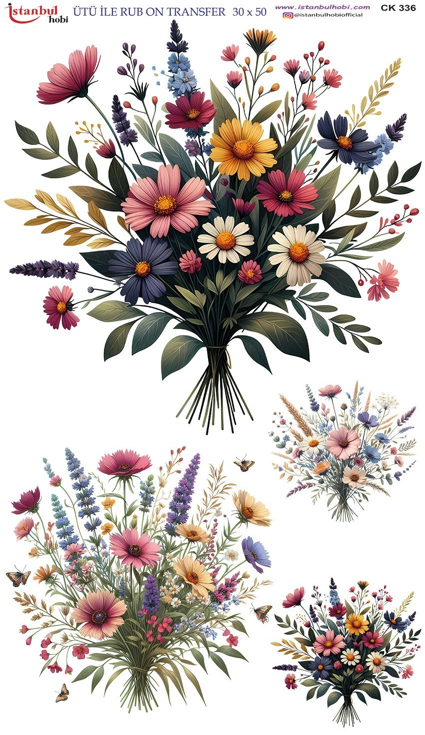 Ütü İle Rub On Transfer 30x50cm CK336