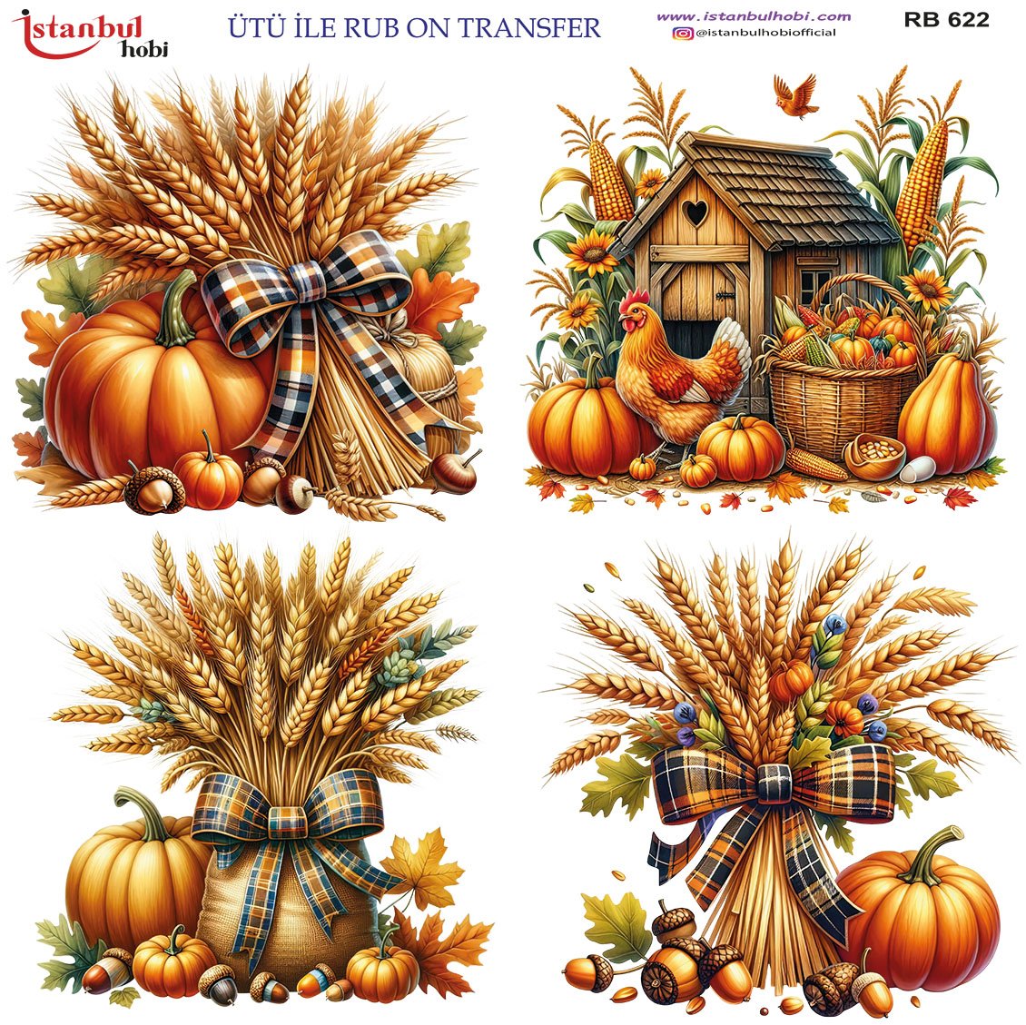 Ütü İle Rub On Transfer 30x30cm RB622