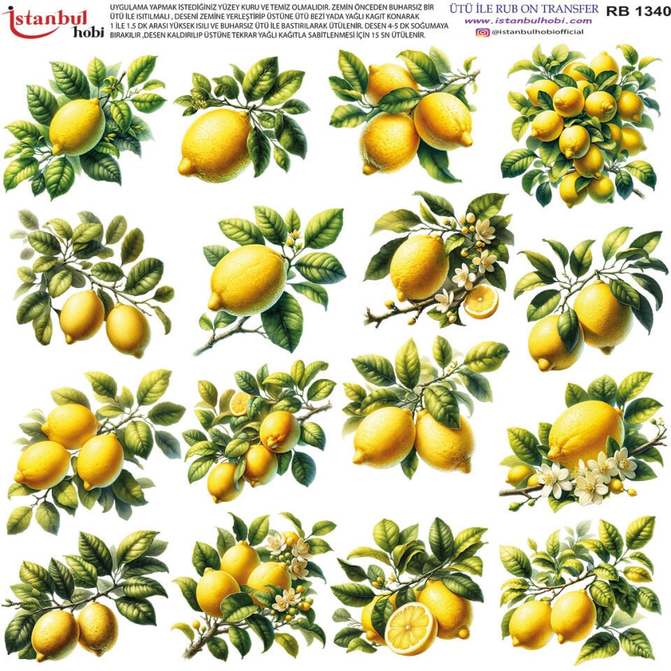 Ütü İle Rub On Transfer 30x30cm RB1340